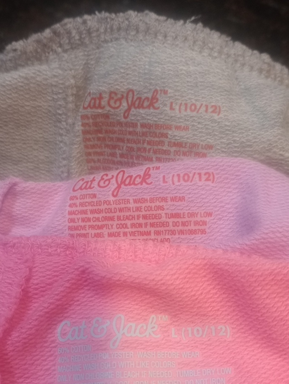 Price🔽 Cat & Jack Pink, Lavender and Light Gray Girls' Casual Shorts - Picture 10 of 10